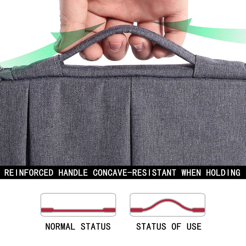 Voova Laptop Sleeve Carrying Case 14 15 Inch Compatible with MacBook Air 15 M2/M3/M4 2022-2025, MacBook Pro 15, Hp Chromebook 14, Waterproof Slim Computer Cover Bag,Grey