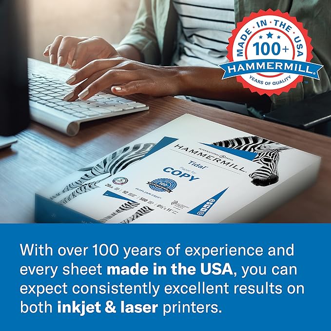 Hammermill Printer Paper, 20 lb Copy Paper, 11 x 17 - 1 Pallet, 40 Cases (100,000 Sheets) - 92 Bright, Made in the USA, 105023P