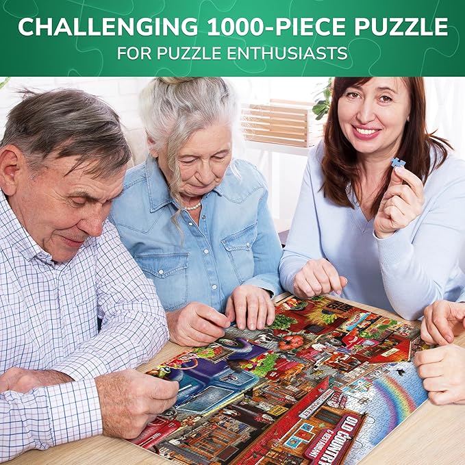 QUOKKA 1000 Pieces Puzzle for Adults and Up - Jigsaw Puzzles for Men and Women - Bazaar Activity for Kids Ages 8-12 and Up - Colourful Game Toy for Family
