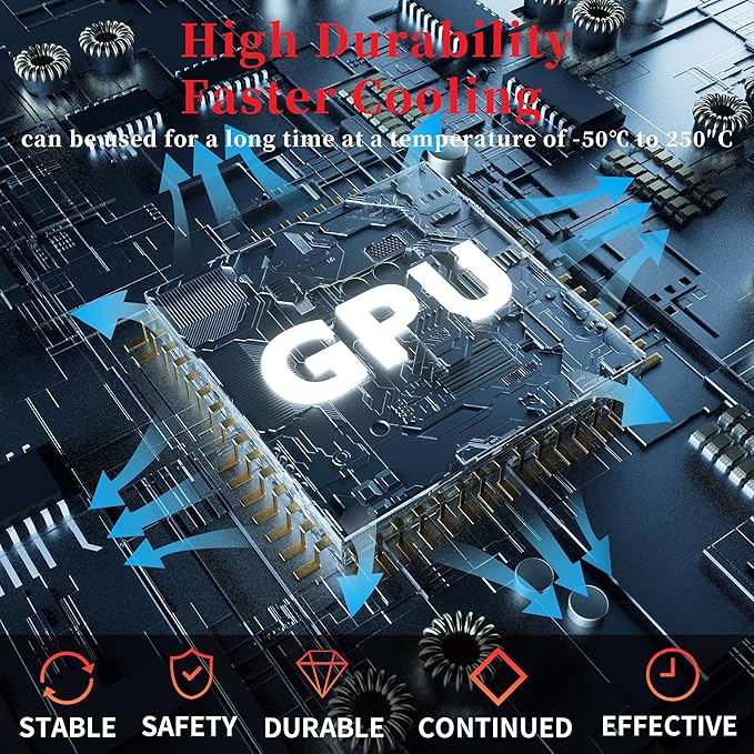 HY-510-100g (25g*4) Thermal Conductivity: >1.93W/m-k CPU Thermal heatsink Paste Silicone Grease Compound Non-Conductive for pc CPU gpu PS4 100 Gram
