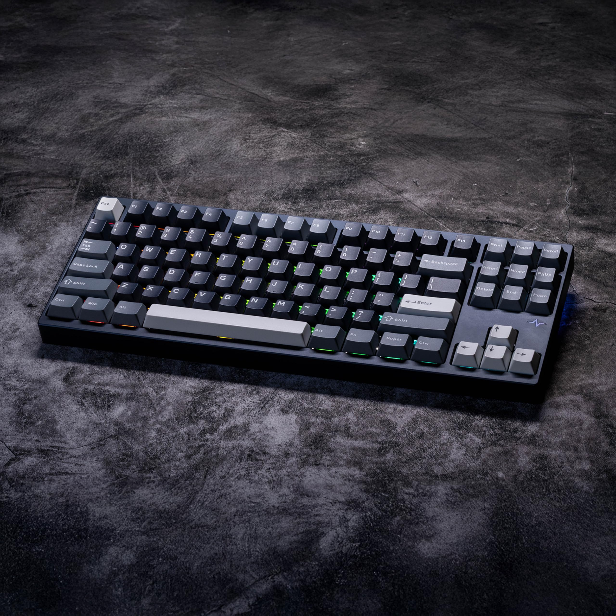 KEEBMONKEY WOBKEY Crush 80 Reboot CNC Aluminum 5-Second Quick-Release Triple-Mode Connectivity Mechanical Keyboard with Superior Acoustics (Pro Navy)