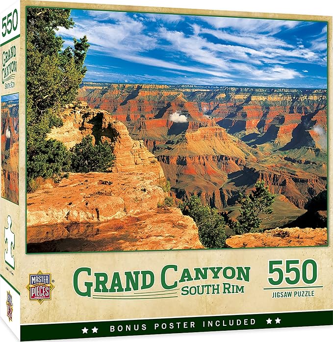 MasterPieces 550 Piece Jigsaw Puzzle For Adults and Family - Grand Canyon South Rim - 18"x24"