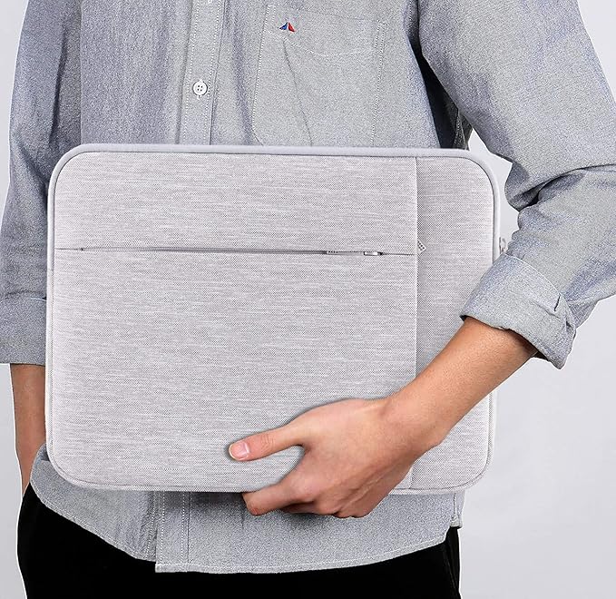Lacdo 13 inch Laptop Sleeve Case for 13 inch New MacBook Air M4 A3240 2025, M3 A3113, M2 A2681, M1 A2337 | 13" MacBook Pro M2/M1 A2338 A2251 A2289 | 13" iPad Air M3 / iPad Pro M4 Computer Bag, Gray