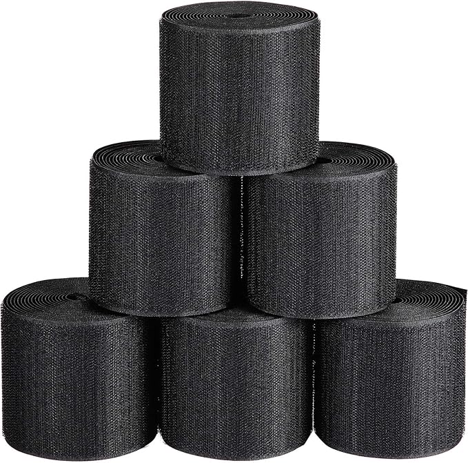 Cable Floor Strip Cord Cover Grip Floor Cable Protector Carpet Cable Management, Keep Cables Organized, Protect Cords and Prevent a Trip Hazard, 3 Inch x 10 Feet (60 Feet, Black)