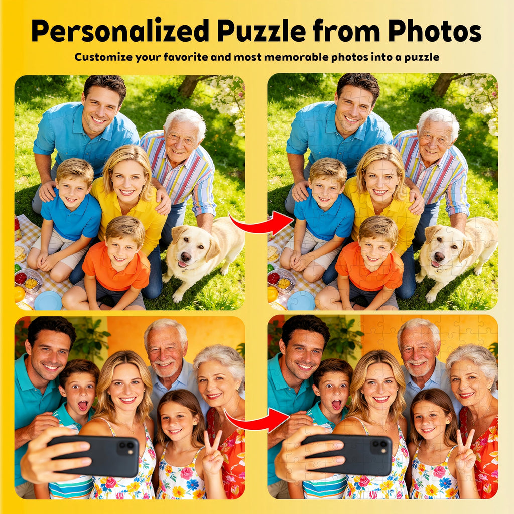 Custom Photos Puzzle, Personalized Jigsaw Puzzle for Adults 300Pcs
