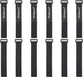 12 Pack 1 x 12 Inches Hook and Loop Reusable Fastening Cable Tie Down Straps by Wisdompro - Reusable, Durable Functional Ties to Keep Your Home, Office, Workspace from Tangled Messes of Cords