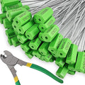1200 Pieces Security Cable Seals, Metal Number Security Tags for Truck, Trailers, Cargo, Containers, Vans, Oil Tank, Milk Vehicle (Green, 1200 Pack)