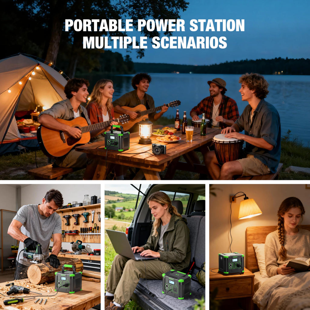 GRECELL Portable Power Station 330W, 230.88Wh Solar Generator