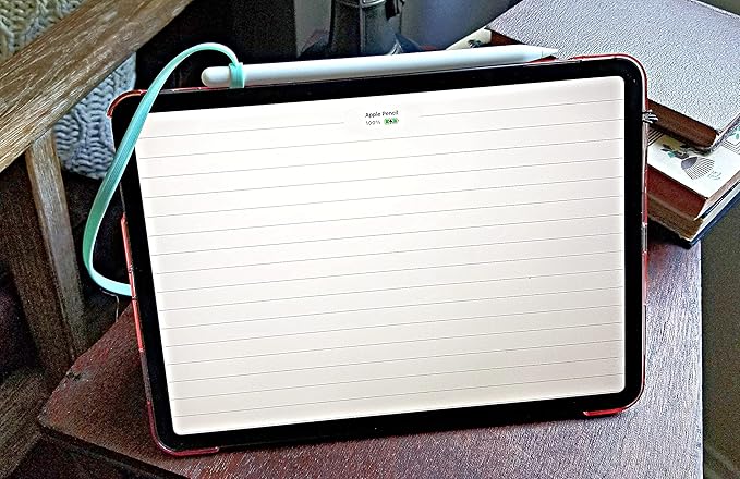 ZoopLoop Blue Silicone Scratchproof 20.75in Tether for Digital Electronic Styluses (Diameter Range: 0.27-0.37in) - Secure Stylus to Tablet Case - Tablet Pencil Holder Accessory