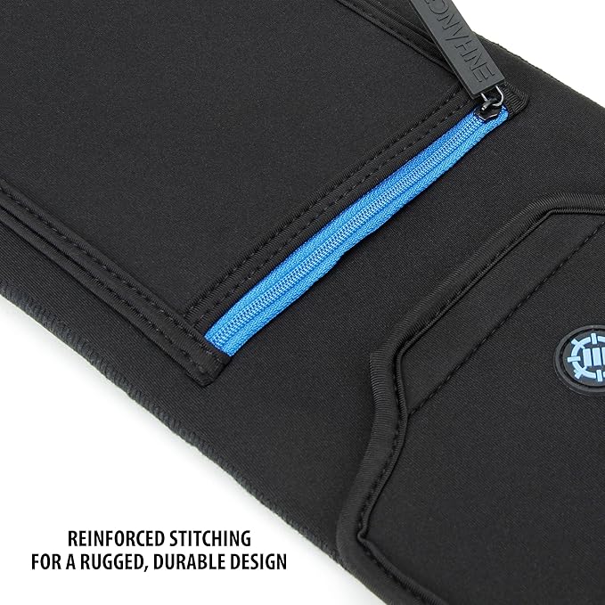 ENHANCE Keyboard Sleeve Travel Case for TKL Tenkeyless Compact Tournament eSports Gaming Keyboards (up to 15 Inches) - Rugged Neoprene Construction , Zipper Mouse Storage and Cable Storage Pouch