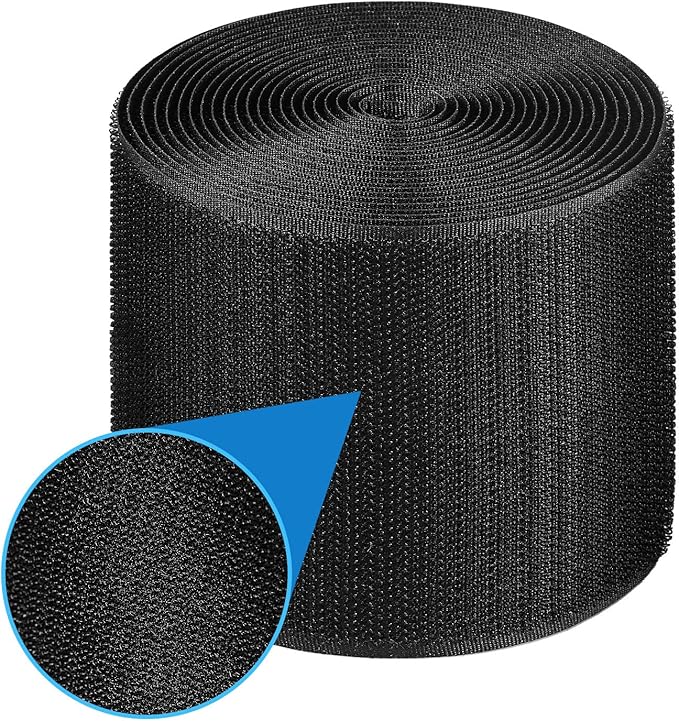Cable Floor Strip Cord Cover Grip Floor Cable Protector Carpet Cable Management, Hold Cords in Place, Keep Cables Organized, Protect Cords and Prevent a Trip Hazard, 3 Inch x 10 Feet (10 Feet, Black)