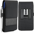 Mopaclle Extra Large Rugged Nylon Cell Phone Holster for Belt, Compatible with Galaxy S25 Ultra, S24 Ultra, Moto G Power, F16, A71 – Fits with Case On, Belt Holder for Outdoor Workers