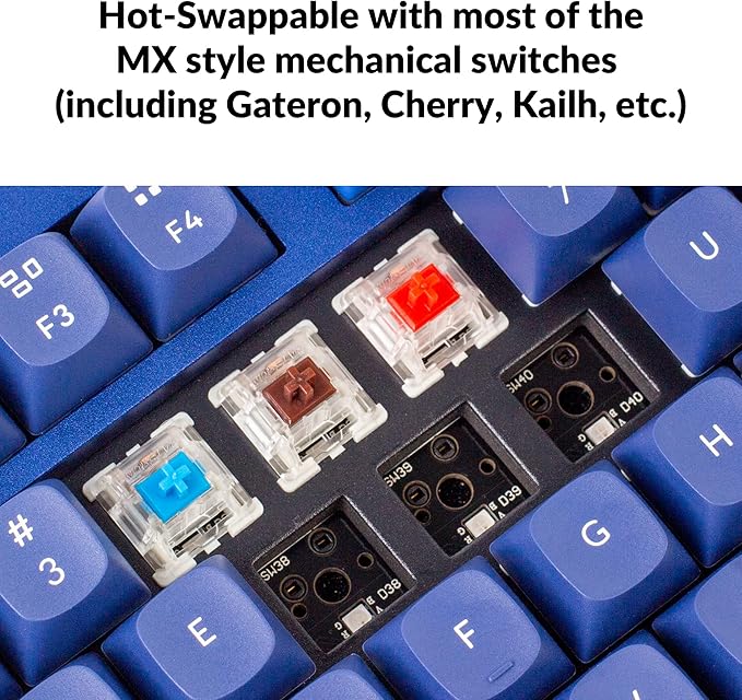 Keychron Q3 QMK/VIA Wired Custom Mechanical Keyboard, Full Aluminum Tenkeyless Layout, Programmable Macro with Hot-swappable Gateron G Pro Brown Switch, Compatible with Mac Windows Linux (Blue)