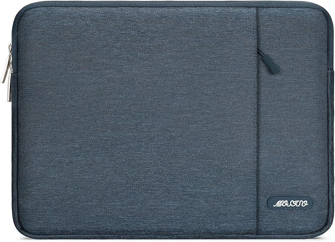 MOSISO Laptop Case 15 inch, 15 inch Laptop Sleeve Compatible with MacBook Air 15 M4 A3241 M3 A3114 M2 A2941 2025 2024 2023,Dell XPS 15,Polyester Vertical Computer Sleeve Bag with Pocket, Haze Blue