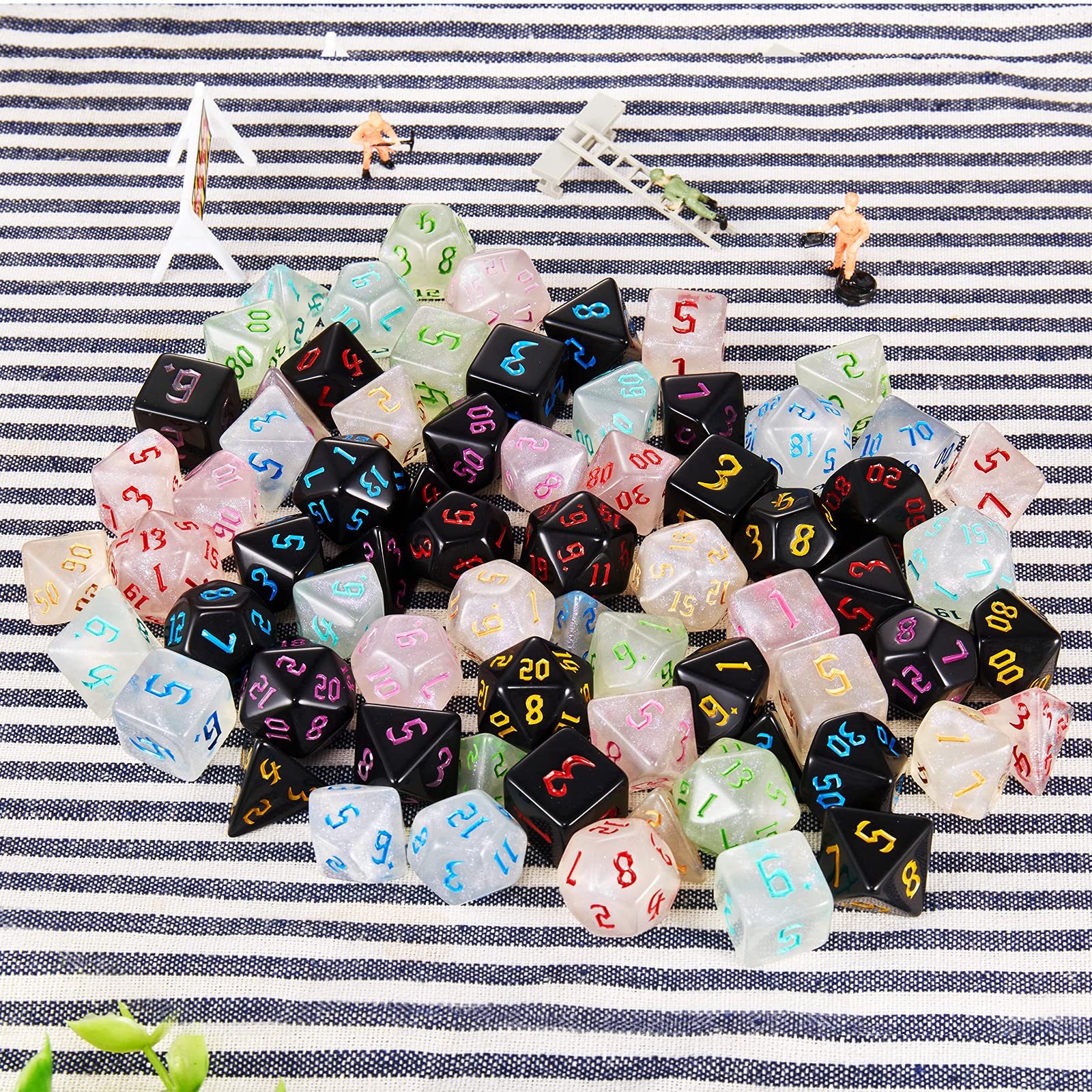 Polyhedral Dice Set, 70 Pcs DND Dice with 10 Pouche