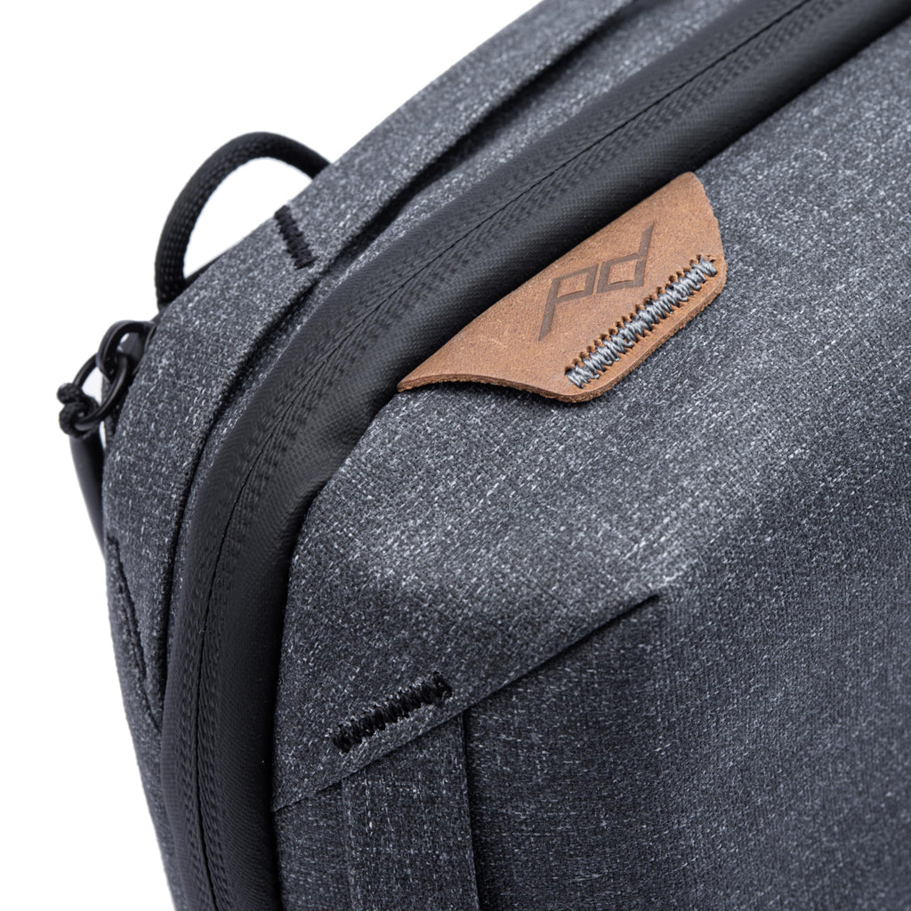 Peak Design Tech Pouch, Charcoal, Electronics Organizer for Travel or Everyday Carry, Origami-Style Storage, Cable Pass-Through, Weatherproof Recycled Nylon, Gear Carry Bag for Men and Women