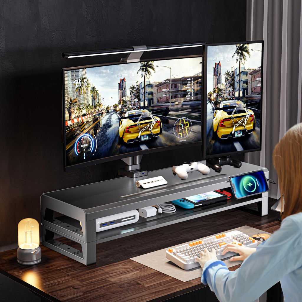 Computer monitor stand (USB Hub Fast Charging Version, Two-layer 550mm)
