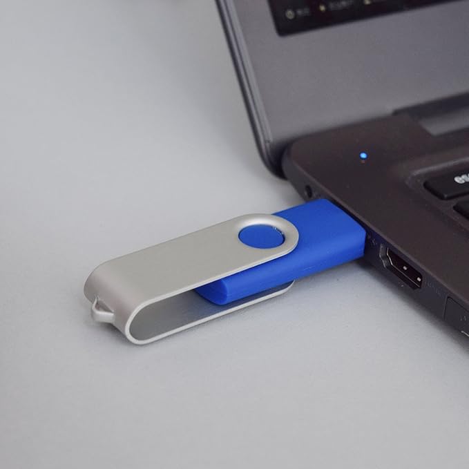 10 Pack USB Flash Drives - 64GB USB 2.0 Memory Stick - Blue