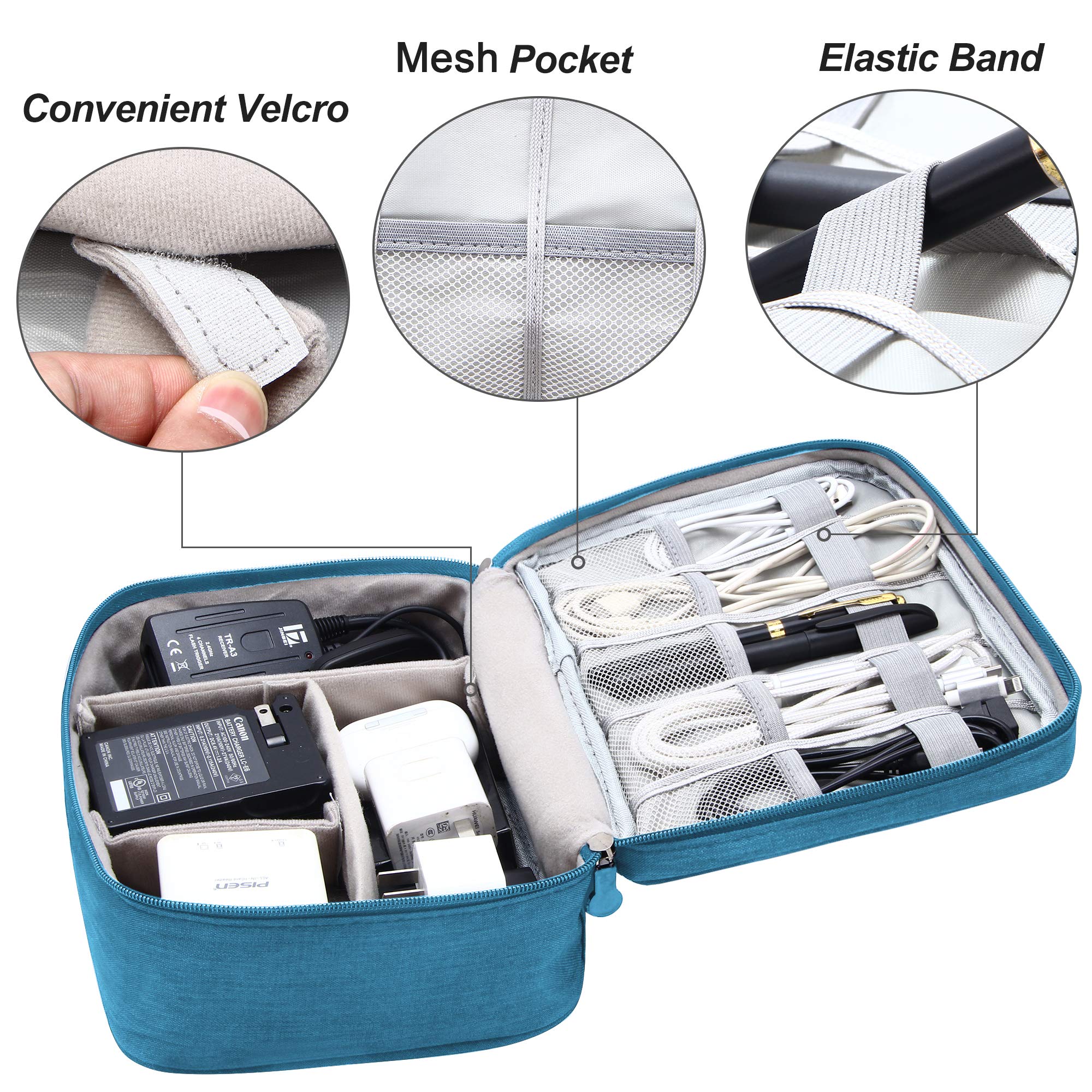 SELLYFELLY Electronics Organizer Travel Universal Cable Organizer Bag Waterproof Electronics Accessories Storage Cases for Cable, Charger, Phone, USB, SD Card, Hard Drives, Power Bank, Cords