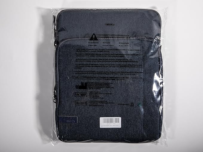 MoKo Laptop Sleeve Bag for 13.3-14 Inch, Notebook Carrying Case with Pocket Fits New MacBook Pro M3/M2 14" /13" M2/M1 Pro/M1 Max 14.2 2023-2021/Air 13.6" M2 2022, Surface Pro 9/8 13", Indigo