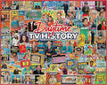 White Mountain Daytime TV History Puzzle 1000 Piece Retro Collage Jigsaw Puzzle for Adult Grandparents